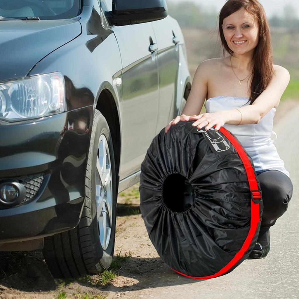 Car Spare Tire Cover Waterproof Anti-Puncture Spare Wheel Protective Cover Car Tire Protective Cover for Rvs Trucks Automotive