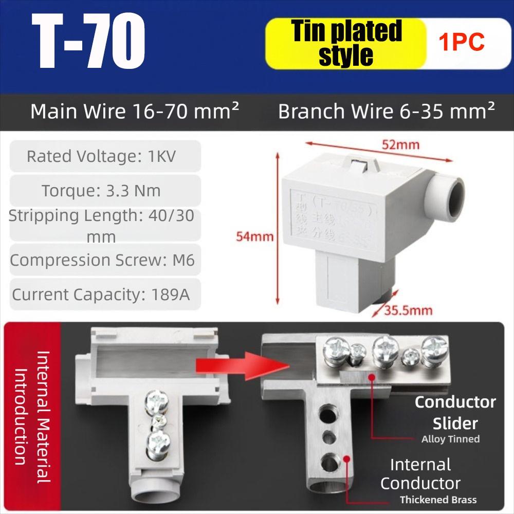 Conductor Brass High Power Splitter High Power Fast Connector Quick Terminal Block