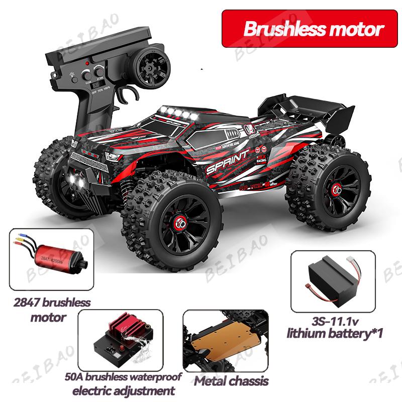1:16 85KM/H Or 50KM/H 4WD RC Car With LED Remote Control Cars High Speed Drift Monster 4x4 Truck for Kids vs Wltoys 124017 Toys