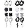 2 Stück Magnetischer Ohrclip-Set für Männer und Frauen Edelstahlring Kreuz Nicht-Perforiert Fake Gauge Ohrringe Schmuck Geschenk
