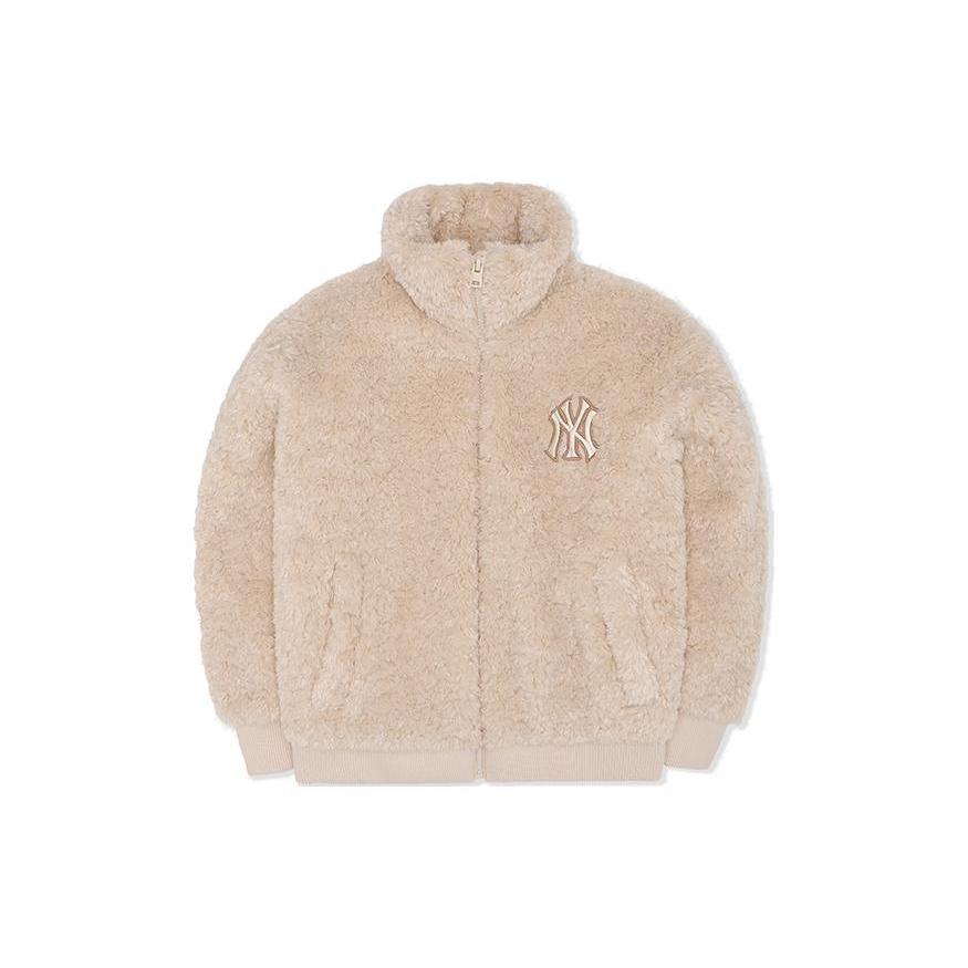 New MLB Velvet Jackets Women's Beige 3FFDEC426-2