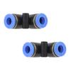 2Pcs L Shaped Elbow Plastic Pneumatic Quick Connector Two-way Quick Fitting Air Tube Tool 6mm-16mm