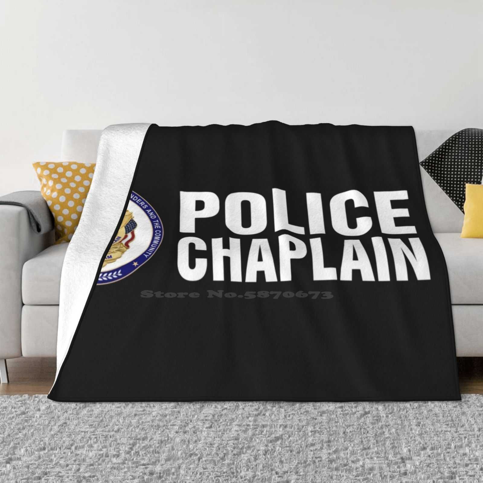 The Police Chaplain Program Creative Design Comfortable Warm Flannel Blanket Law Enforcement Fire Police Chaplain Clergy Cop 30x40in