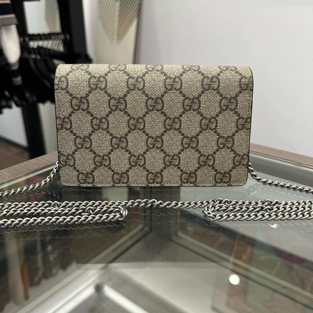 [Pre-Owned] Gucci Dionysus GG Supreme Super Mini Bag 'Beige' - Very Good #1U0F7EO