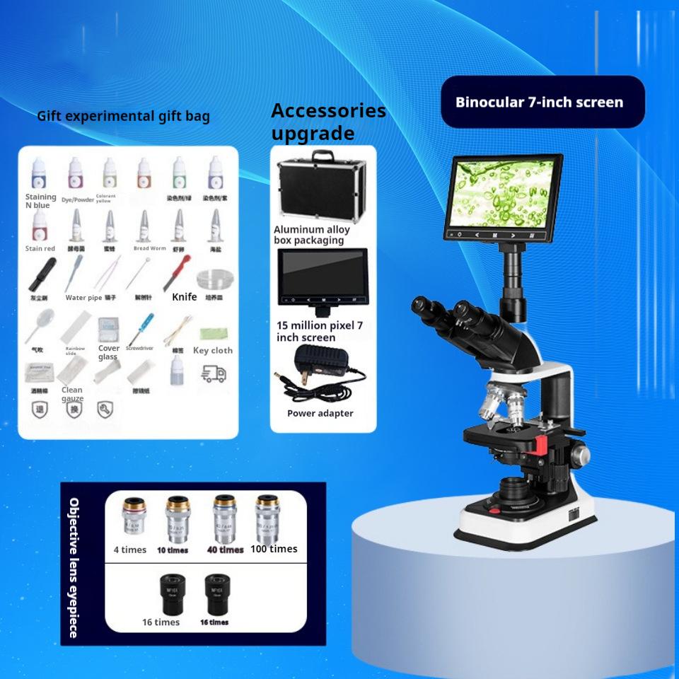 Electronic Binocular Biological Microscope Optical Instrument for Teaching and Research Experiments