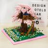 Challenge Sakura Tree House Mini Blocks Toy Architecture Magic Castle Beautiful Cabin Oil House For Girl Present Birthday Gift