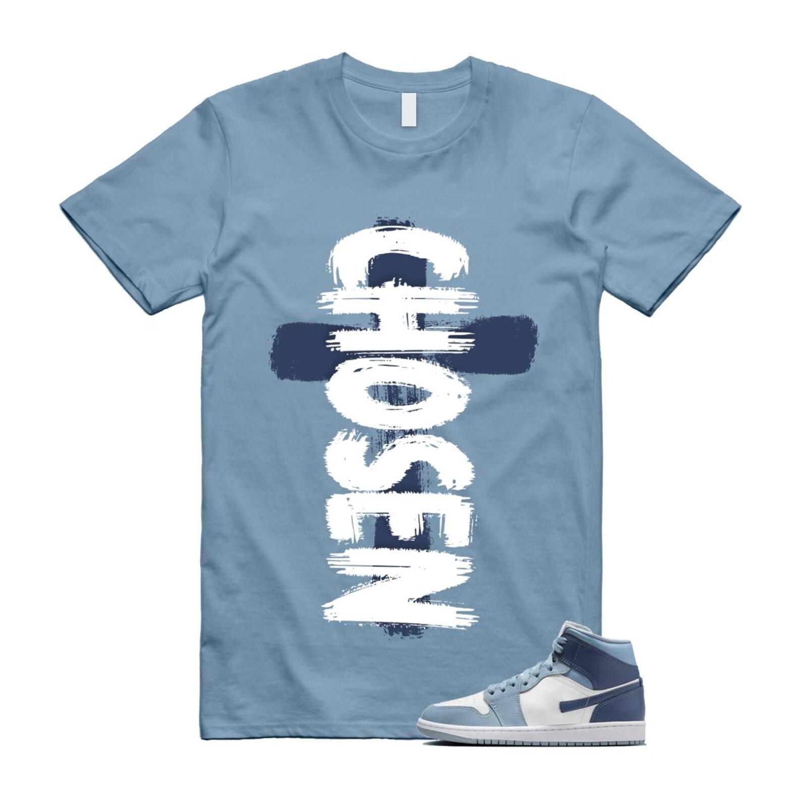 1 Diffused Blue Grey White Mid T Shirt Match CHOSEN M