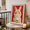 Handmade DIY Pearl Painting Little White Rabbit Theme Bedroom Living Room Frameless Diy Handmade Sticky Diamond Creative Canvas Painting