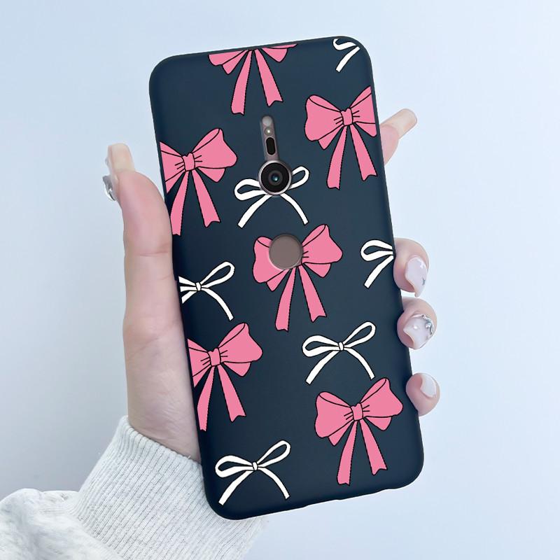 Case For sony Xperia XZ2 XZ3 Black Silicone Soft TPU Phone Case sony XZ2 XZ3 Luxury Cute Love Rabbit Funny Protective Back Cover