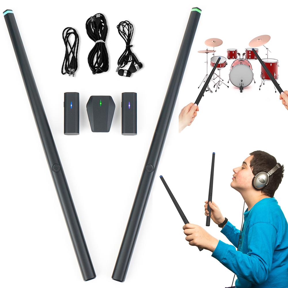Somatosensory Virtual Drum Kit Electronic Air Drumsticks Musical Instrument Smart Wireless Portable Virtual Drum Stick Kit Mix
