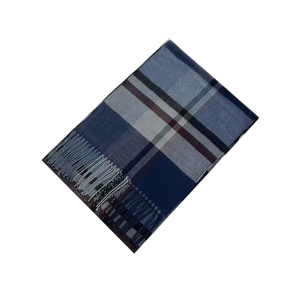 Autumn And Winter Scarves Imitation Cashmere Warm Men'S Plaid Scarf Manufacturers