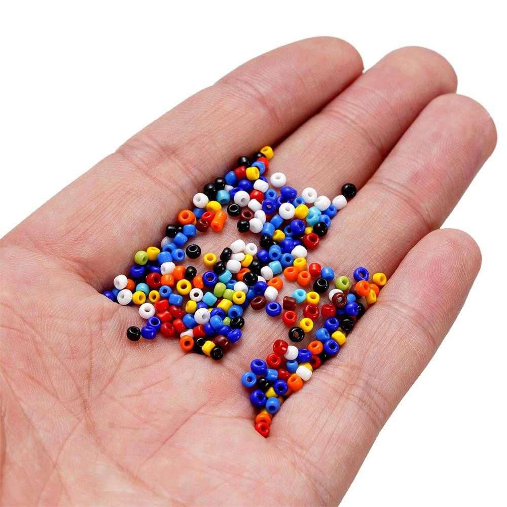 10g/Lot 2mm Mixed Glass Seed Beads Charm Colorful Bead for DIY Spacer Loose Bracelet Necklace Earring Jewelry Making Accessories