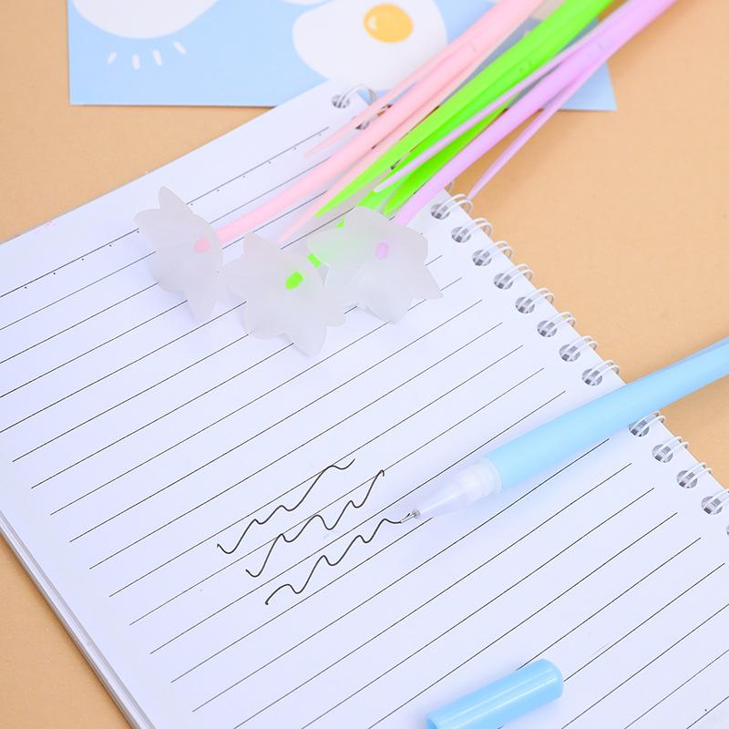 4Pcs Flower Gel Pens Photochromic Cute Student Exam Writing Pen School Office Supply Black Ink Neutral Pen