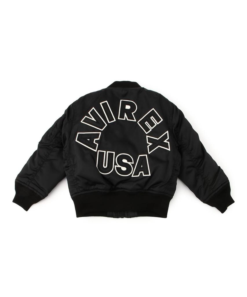 Avirex Logo 130 Kids' MA-1 Jacket, 010, Black, 783-4952951