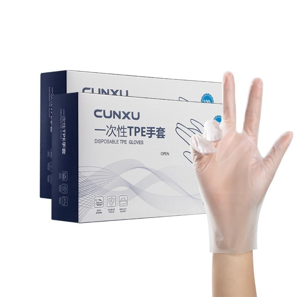 Disposable Boxed TPE Disposable Gloves Slightly Elastic Disposable Kitchen Gloves TPE Material Micro Elastic Gloves Kitchen Use