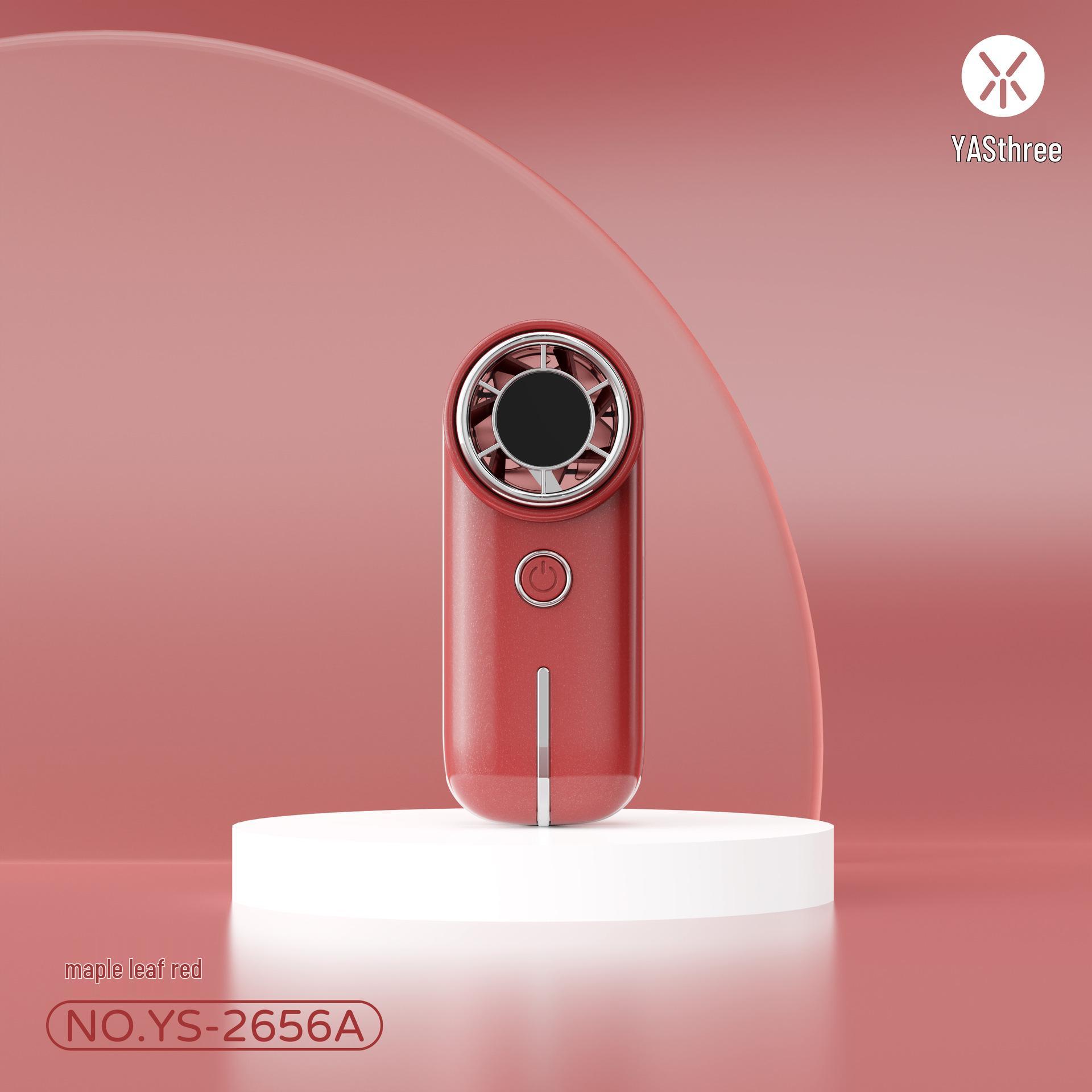 100-Speed Portable USB Rechargeable Mini Fan with Digital Display High-Speed Trendy Fan