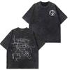 T-shirts Graphiques Notes de Musique Rosala LUX Unisexes Mode Femme T-shirt Ample Décontracté Esthétique T-shirts Lavés Streetwear