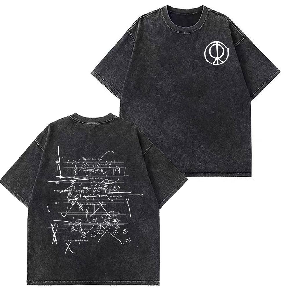 Singer Rosala LUX Musical Notes Graphic Tees Unisex Women Fashion Tshirt  Loose Casual Aesthetics Washed Tshirts Streetwear S