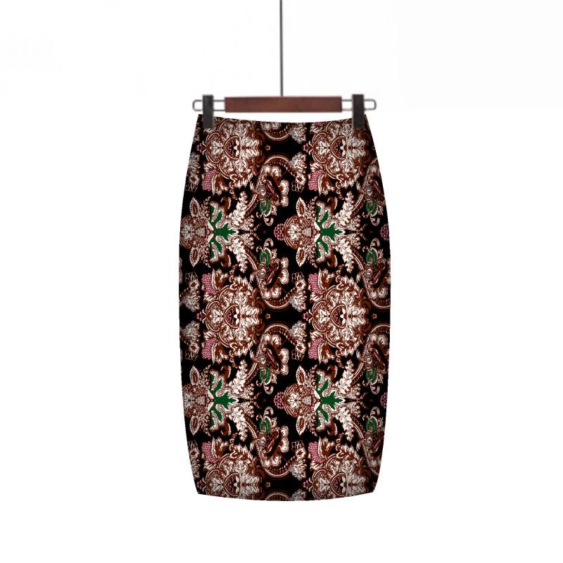 Digital Print Mid-Length Women's Skirt - Chic and Trendy