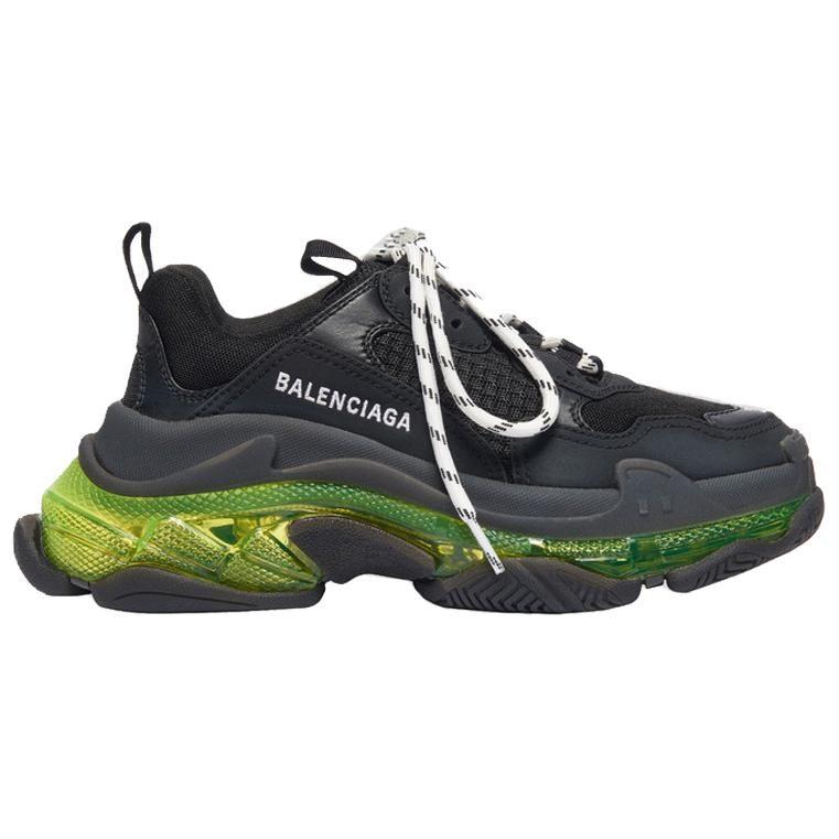 Balenciaga Triple S Black Yellow Fluo Women's 544351W09ON1047