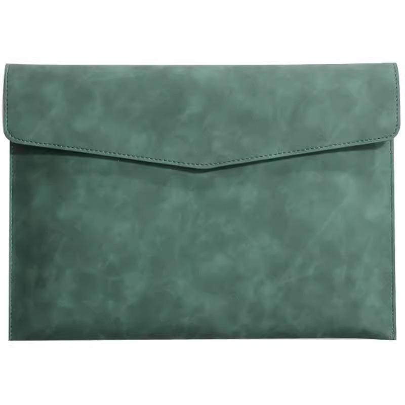 Деловая кожаная папка формата А4 - Органайзер для документов и контрактов A4 темно-зеленого