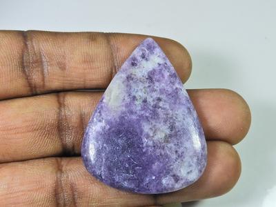 Natural Lepidolite Purple Crystal Designer Handmade Gemstone 35X45X06 MM SK-1035