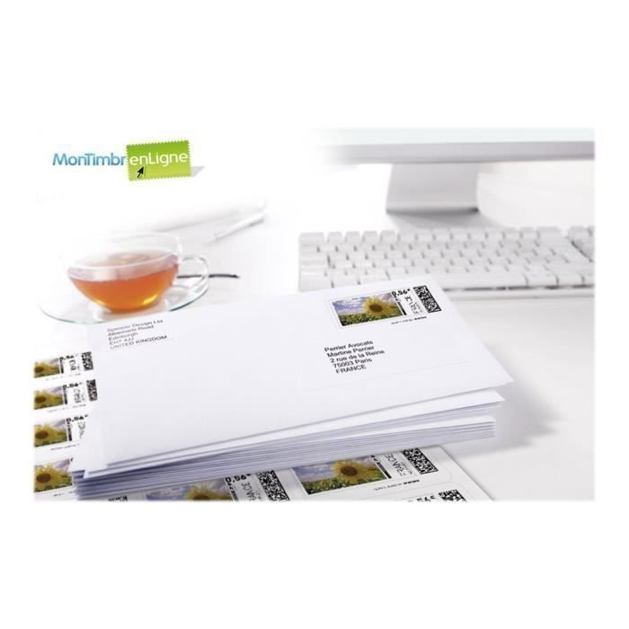Avery - 240 étiquettes autocollantes ''montimbrenligne'' (63,5x33,9 mm) imprimables. impression jet d'encre. j8159-10