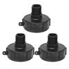 3Pcs IBC Tank Connector G3/4 Thread ABS Plastic Drain Adapter Replacement Valve FittingS60-2in NPS