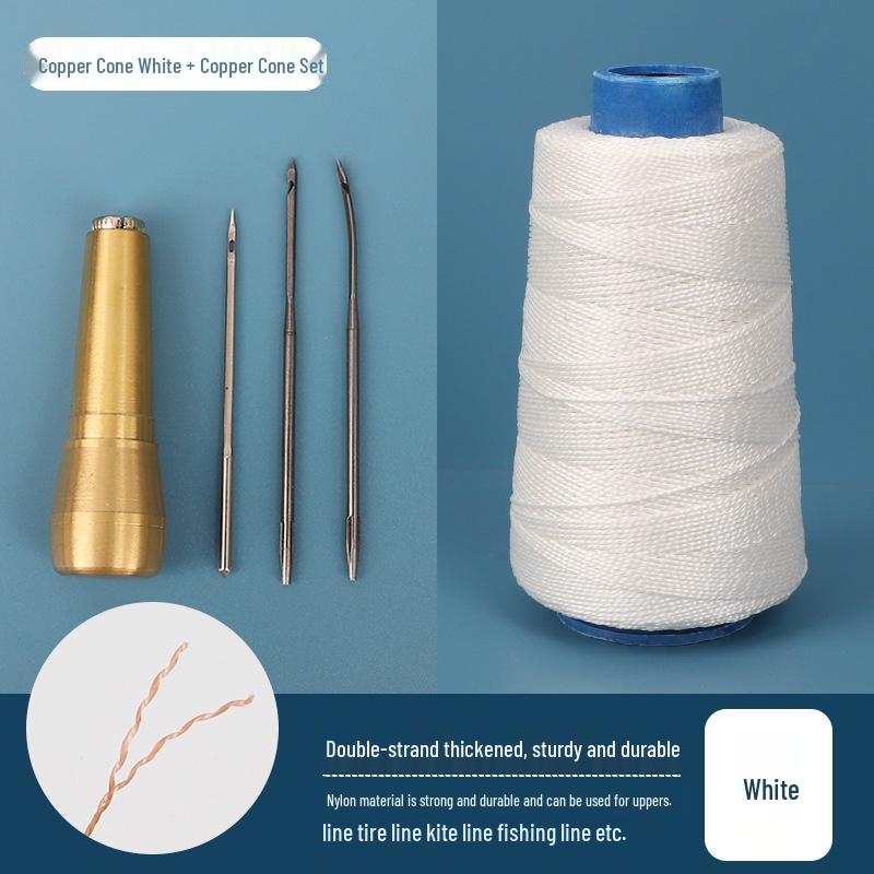 Shoe & Tire Repair Nylon Thread Set: Ideal for Shoes, Kites, Fishing, Hand Sewing, and Binding with Needle.