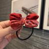 Children's Chinese New Year Red Embroidered Bow Hair Clip & Ties for Hanfu Style