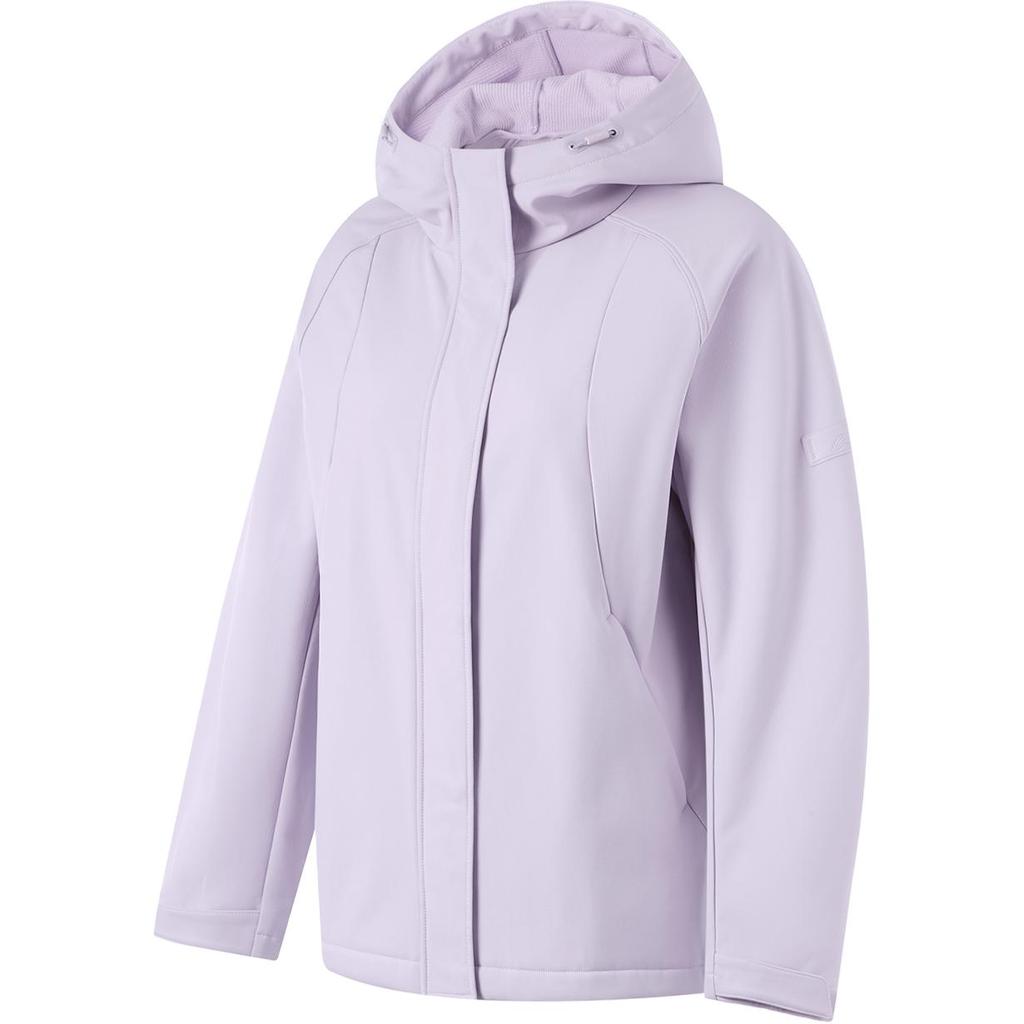 Li Ning Color Block Water Resistant Warm Windbreaker Women Outerwear Sea-Salt-Purple AFDU562-7