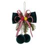 Velvet Christmas Hanging Decoration Wine Red Bow Ornament  Christmas Tree Decoration