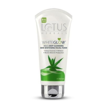 Lotus Herbals 3 In 1 Deep Cleansing Facial Foam | Face Wash For Women & Men | Blocks Melanin Production | Acne & Oil-Control | Fades Dark Spots | F