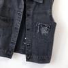 Women's Loose Fit Denim Vest - Plus Size Sleeveless Cardigan for Spring/Autumn