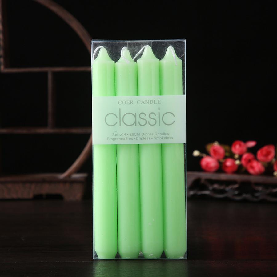 

4 шт./коробка 7,87-дюймовая длинная свеча для отключения электроэнергии и романтических ужинов, классический прямой дизайн для свадеб и особых случаев