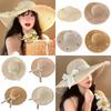Multicolor Straw Hat Big Brim Sun Block Hat Fashion Beach Hat  Summer