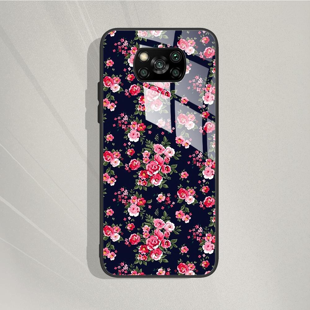 For Xiaomi Poco X3 X 3 Pro NFC X3Pro Pocox3 Pro Stylish Painted Cover Tempered Glass Phone Case For Poco X3 Pro Back Cover Coque
