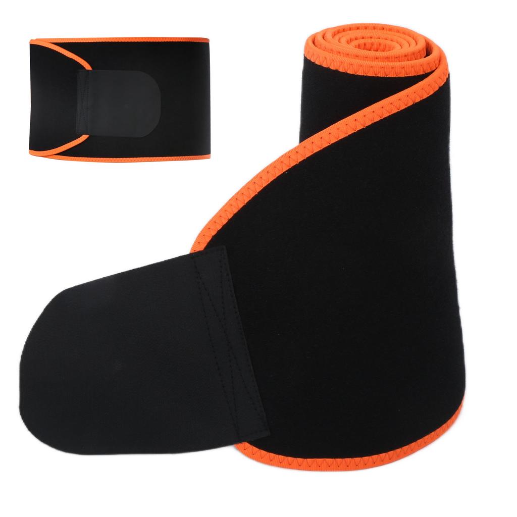 Waist Trainer Belt Adjustable OK Cloth Neoprene Composite Women Slimming Belly Band Shaper for SportsOrange Black