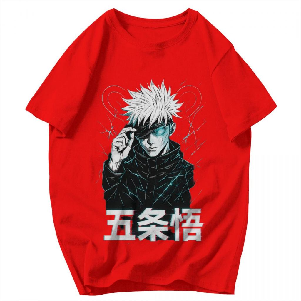 Men T Shirt Anime Jujutsu Kaisen Satoru Gojo Vintage Awesome Summer Y2K Graphic Customized Unisex Clothes T Shirts