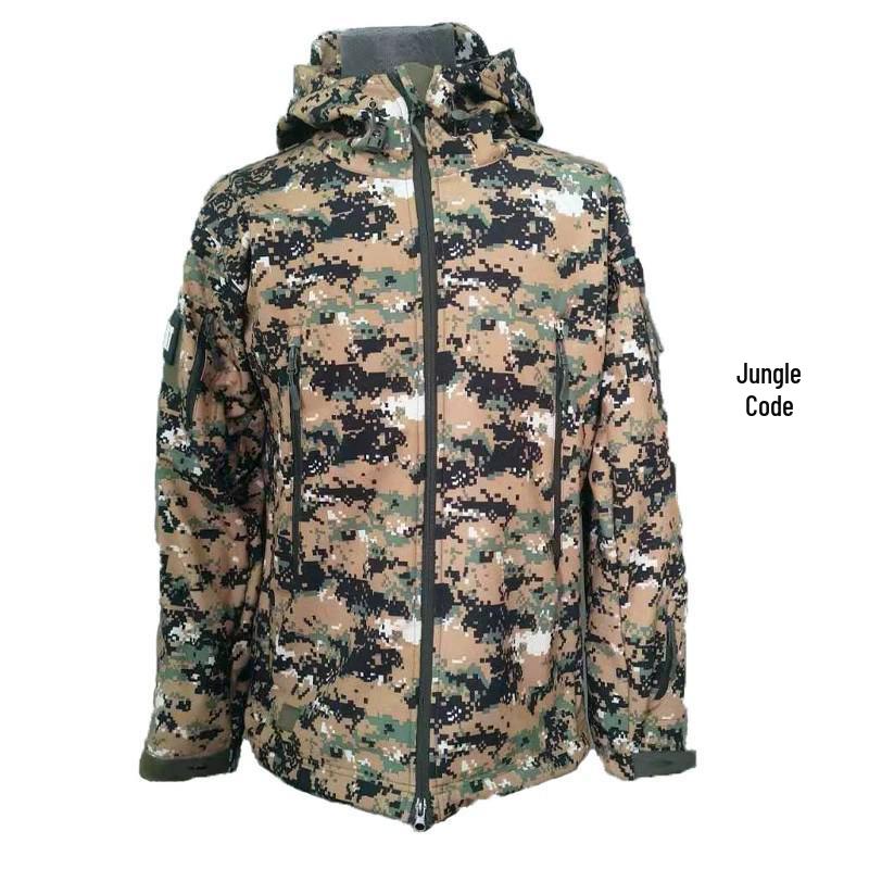 Warm Windbreaker Jacket - Available In Military Green, Black, and Khaki for Spring and Autumn Outdoor Wear.