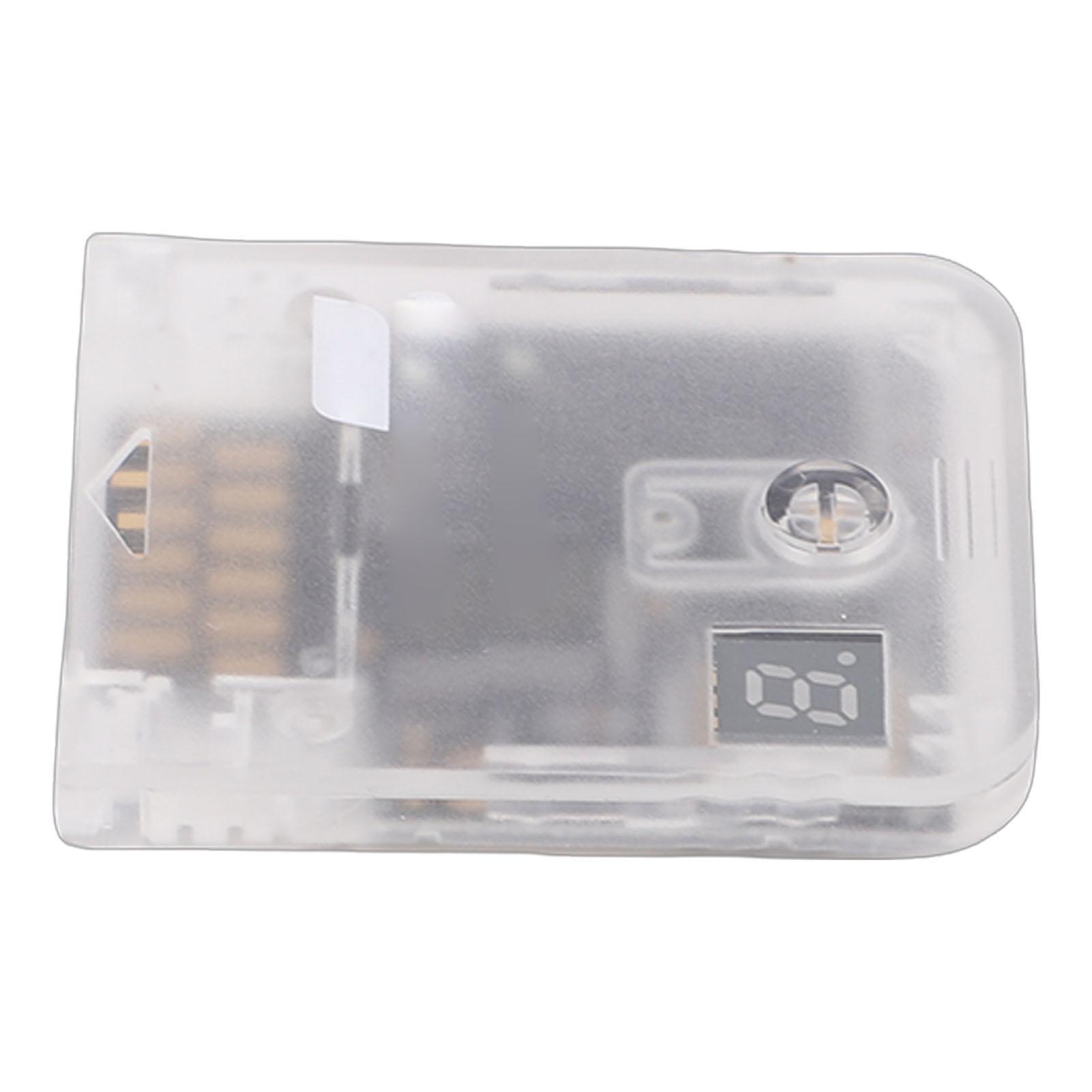 

128MB Memory Card Fit for Wii RVL 001 Game Console Gaming Memory Card with LED Digital Display Transparent