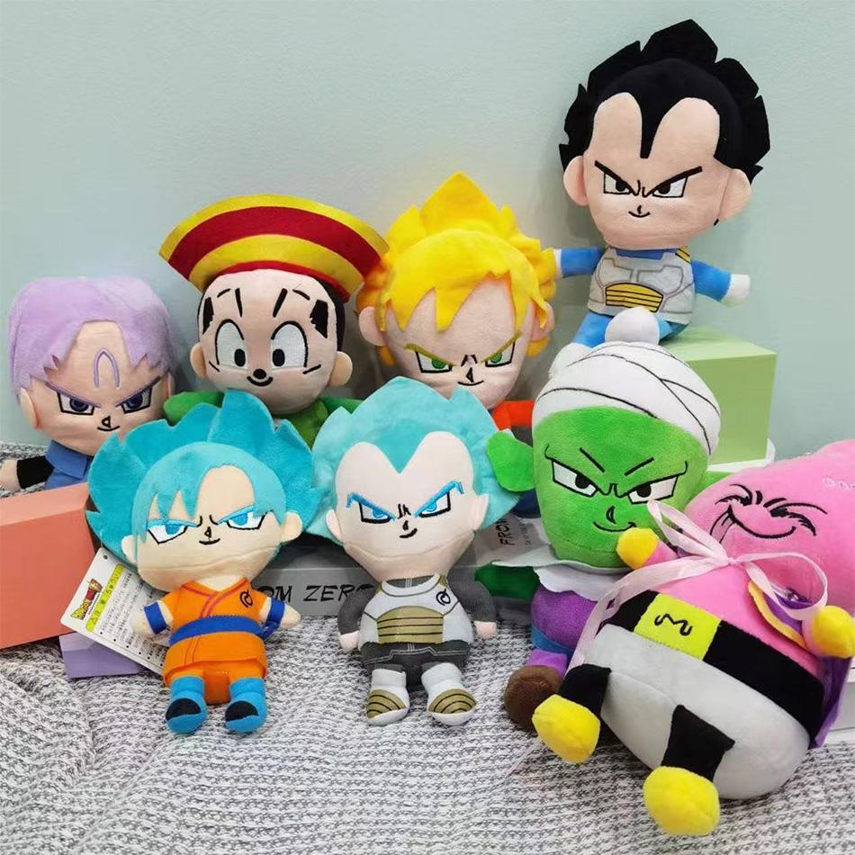 Dragon Ball Japan Anime Plush Toys 20cm Super Saiyan Goku Vegeta Picollo Trunks Gohan Cartoon Figure Stuffed Dolls Child Gifts