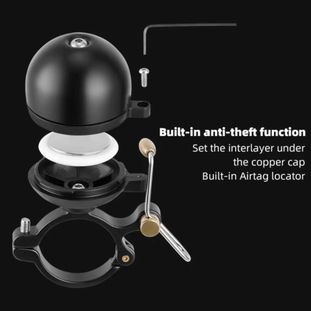 Retro Metal Bicycle Alarm Bell Black Gold Lightweight Loud Horn Retro Bells Bike Accessories