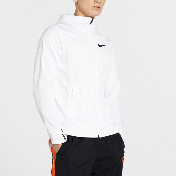 Nike Swoosh Logo Elite Basketball Training Hoodie Men Outerwear White AQ9714-100