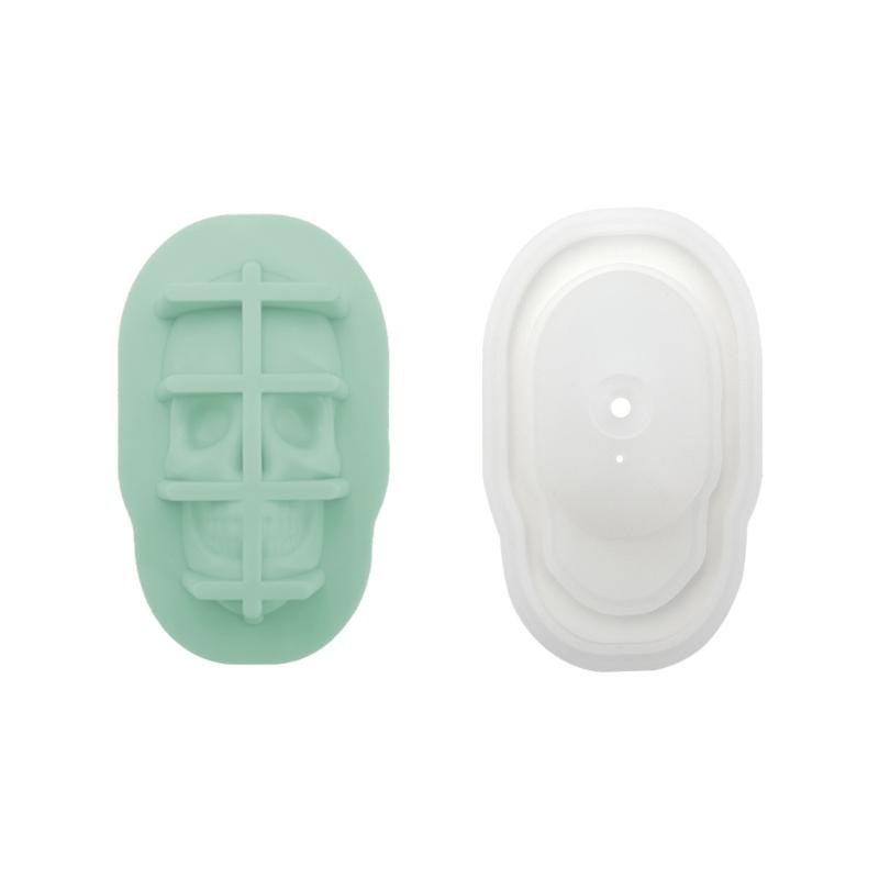 Silikon Totenkopf Eiswürfelform Eis am Stiel Herstellungs Werkzeug für Heimische Zusammenkünfte und Getränkedekorationen Getränkezubehör