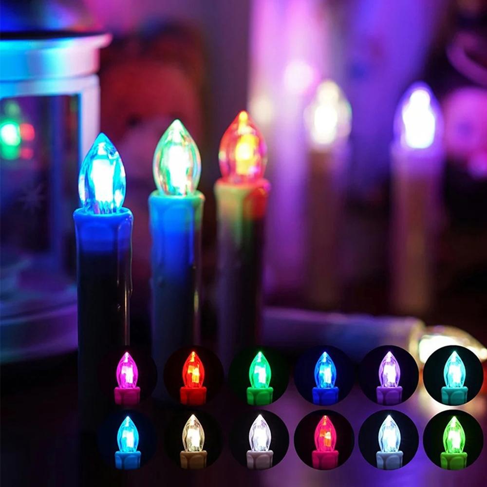 Świece LED, Zdalne sterowanie czasowe, Oświetlenie kolorowe RGB, Wodoodporna świeca elektroniczna, Świeca do dekoracji domu, Walentynki