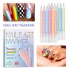 12PCS Colors Nail Art Pens Set 12 Color Nail Graffiti Pen Set DIY Painted Nail Pen