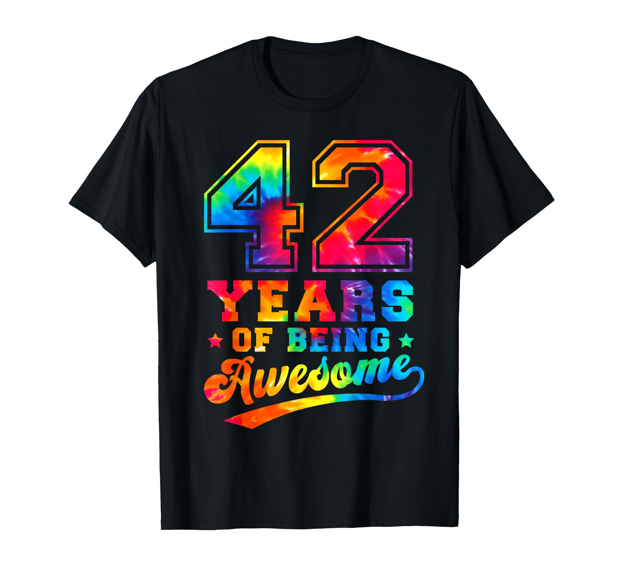 42 years old, 42nd birthday, tie dyeing, awesome women s and men s T-shirt
