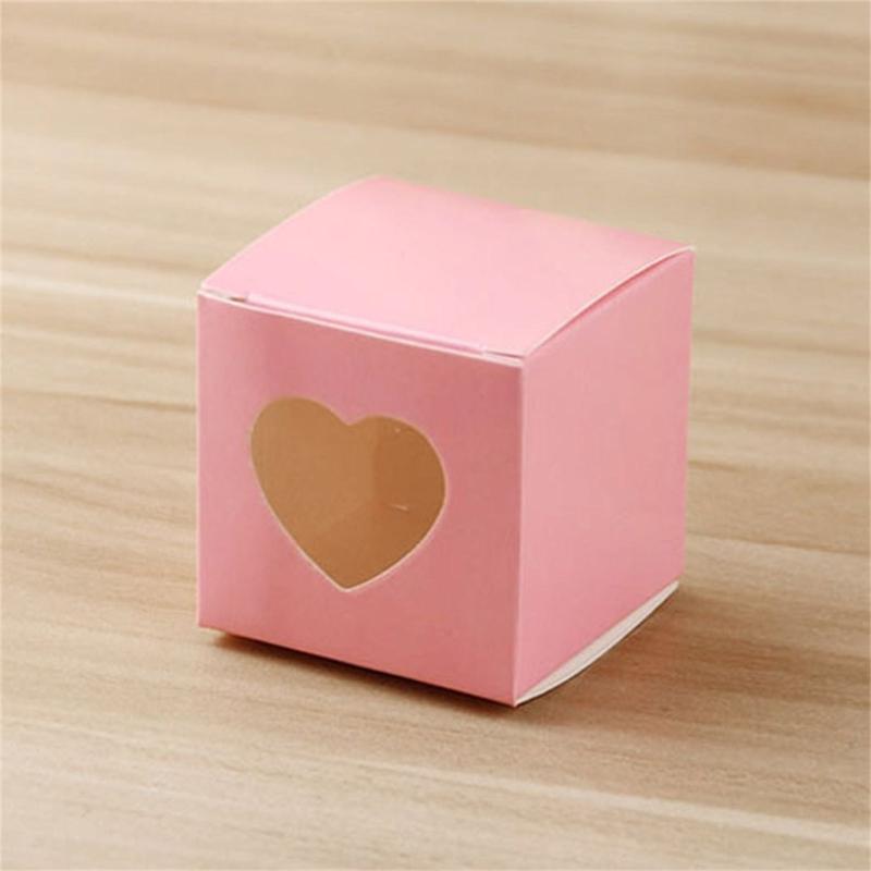 50 Stück Herzförmige Süßigkeitenboxen Geschenkbox Papiertüte für Weihnachtsfeiern Geburtstag