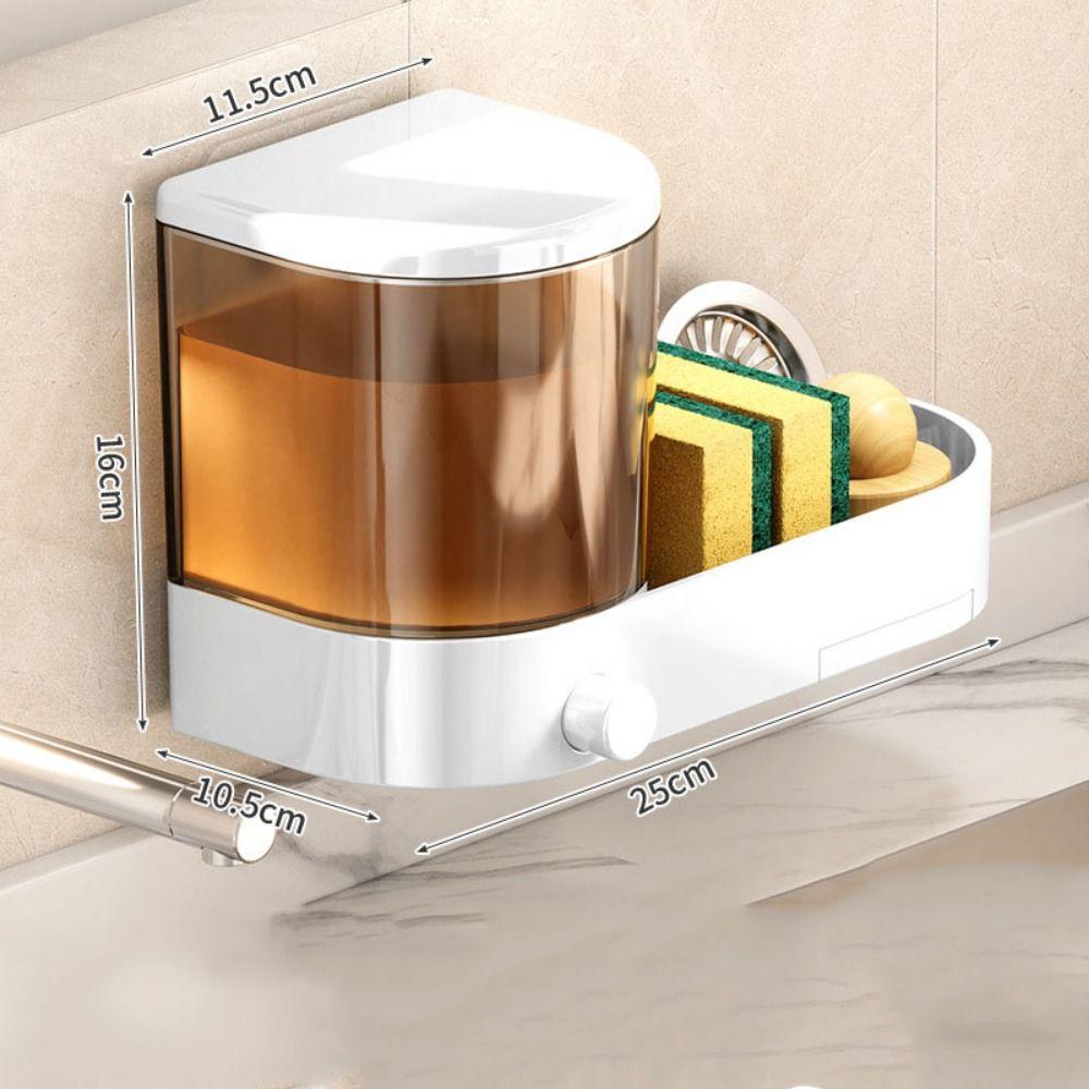 With Drain Tray Wall Mounted Soap Dispenser Large Capacity Hand Sanitizer Container Bathroom